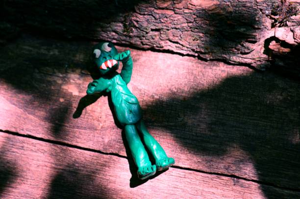 istock Zombie figurine on a colored background. 1270935047