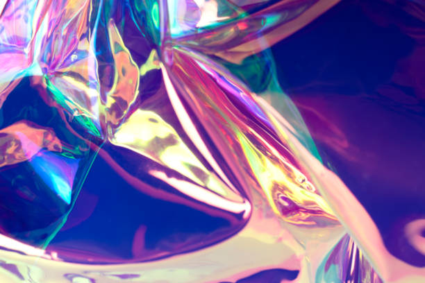 istock Futuristic holographic material. Defocused liquid texture. 1270938339