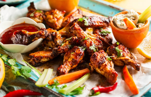 istock Delicious barbecue chicken wings 1270939449