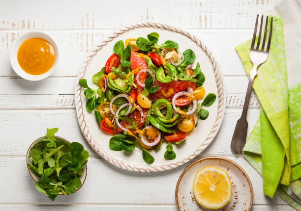 istock Smoked salmon, avocado and cherry tomatoes salad 1270939475