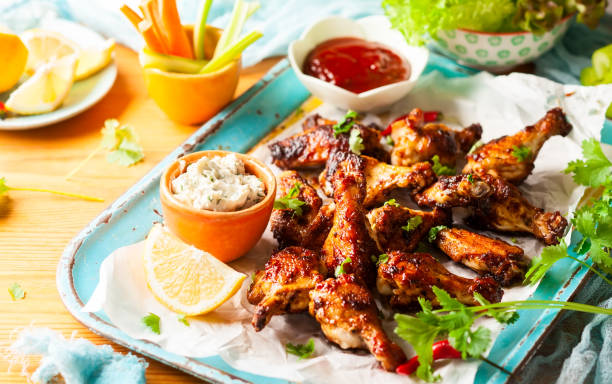 istock Delicious barbecue chicken wings 1270939478