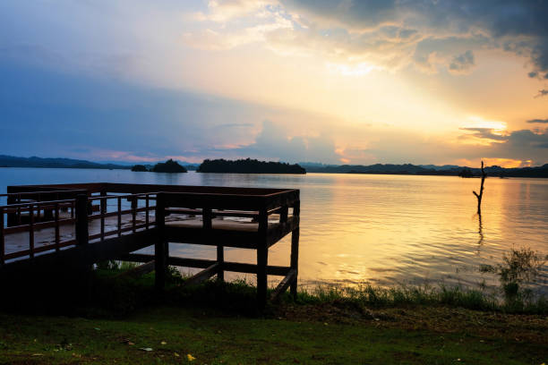 istock pom pee reservoir view point at dusk, Kanchanaburi 1270939985