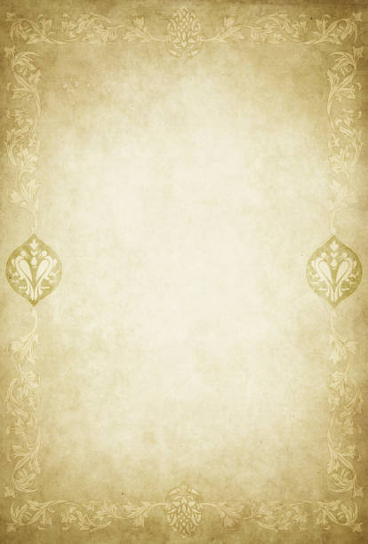 istock Old paper with decorative vintage border. 1270942774