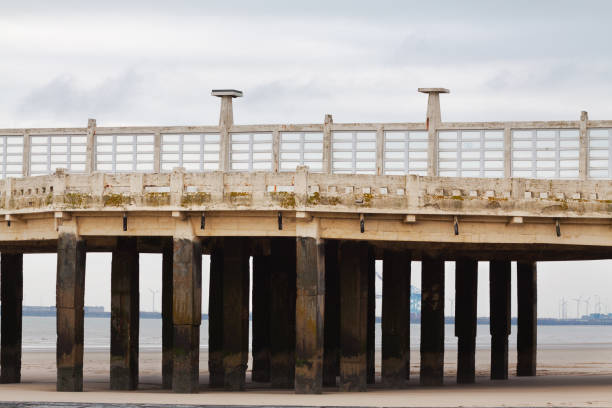 Sand pier in Blankenberge at North Sea