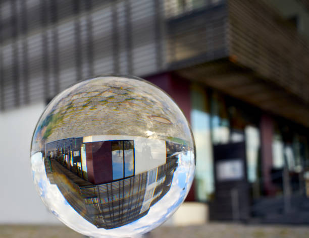istock Upside down modern building in a crystal ball 1270952047