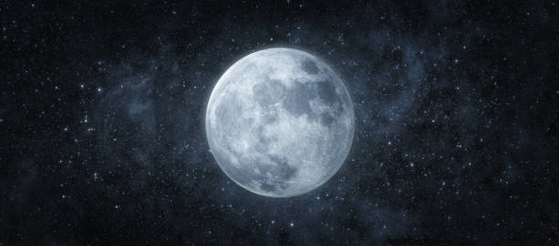 istock Panoramic view of the moon out in the space 1270953084