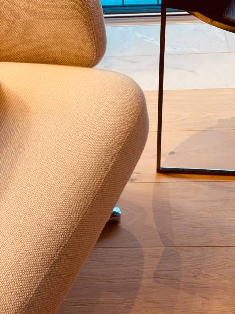 istock Chair and table edge on oak parquet 1270953202