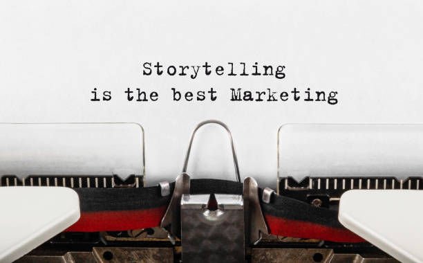 Text Storytelling is the best Marketing typed on typewriter,concept