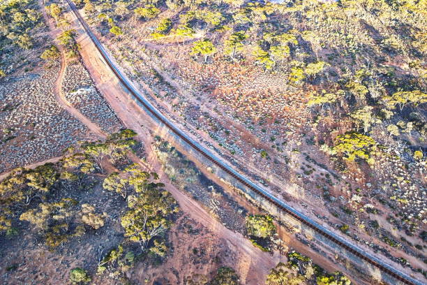 istock Railway across Australian savannah and bush 1270954892