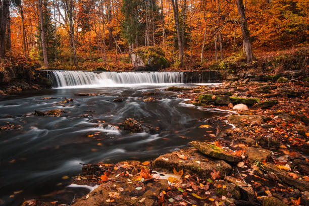 istock Beautiful waterfall in autumn 1270954902