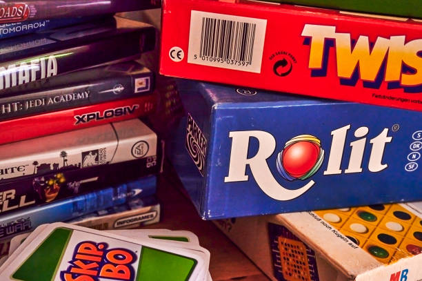 Berlin, Germany - September 6, 2020: Many different packs of board games and computer games.