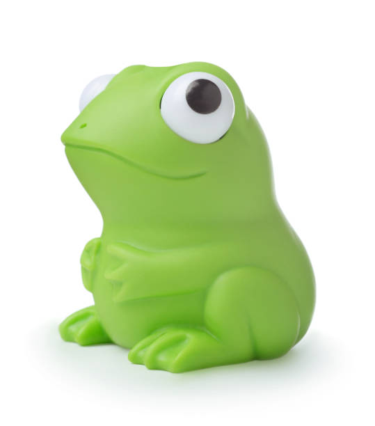 istock Toy frog isolated on white. 1270957184