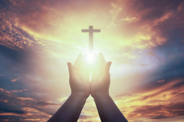 istock Human hands open palm up worship. Eucharist Therapy Bless God Helping Repent Catholic Easter Lent Mind Pray. Christian concept background. 1270958214