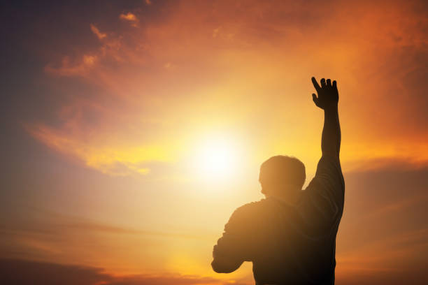Human hands open palm up worship. Eucharist Therapy Bless God Helping Repent Catholic Easter Lent Mind Pray. Christian Religion concept background. fighting and victory for god