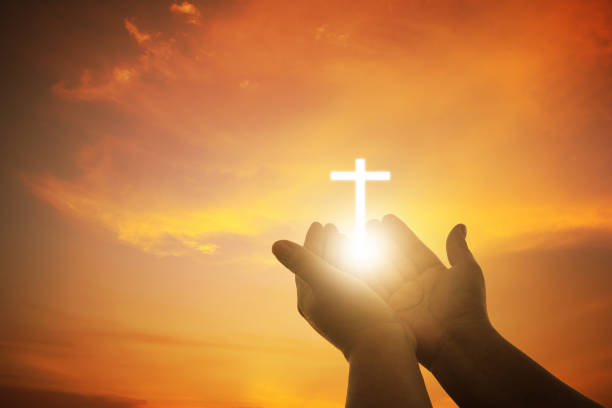 istock Human hands open palm up worship. Eucharist Therapy Bless God Helping Repent Catholic Easter Lent Mind Pray. Christian concept background. 1270958232
