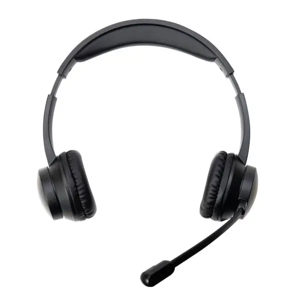 headset with clipping path.