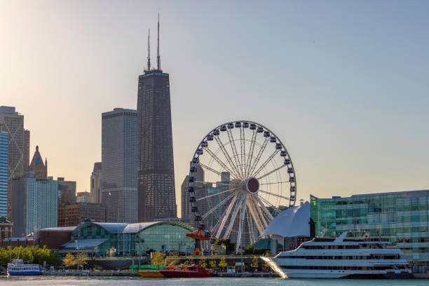 Ferris Wheel in Navy Pier, Chicago stock photo