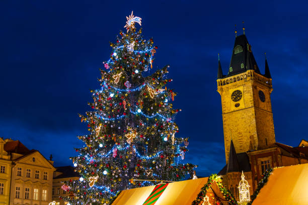 istock Christmas tree on Old Town Square in Prague, Czech Republic 1270964902