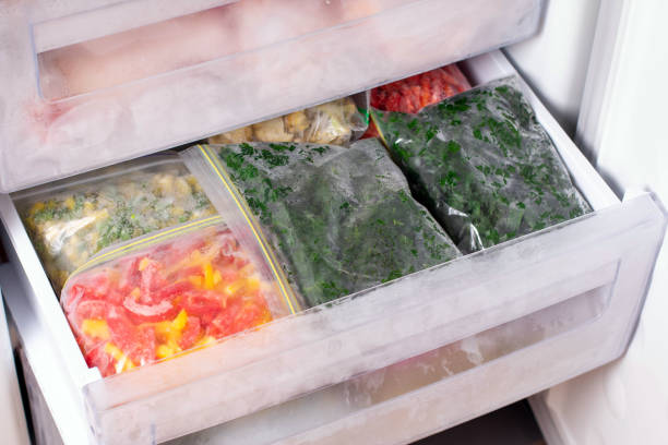 istock Frozen parsley in a plastic bag in the freezer 1270966100