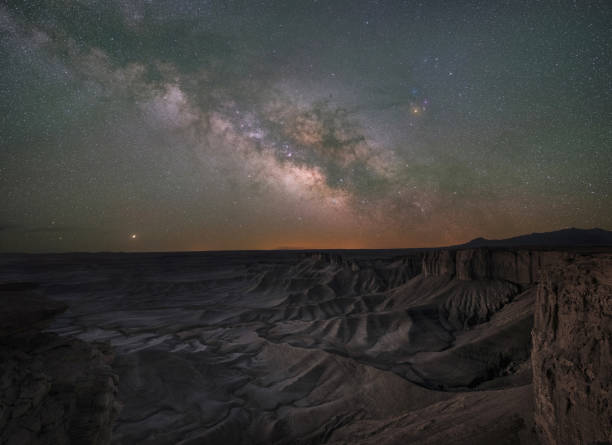 istock Milky Way Galaxy rising over Skyline View in Moab 1270976573