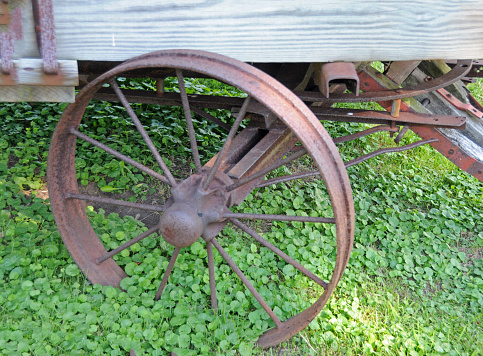 Old antique wagon wheel-Howard County Indiana