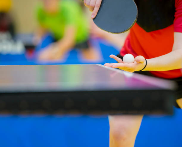 istock Close-Up Of Hand Playing Table Tennis 1270986971