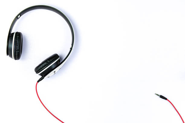 istock top view of headphones on white background 1270990682