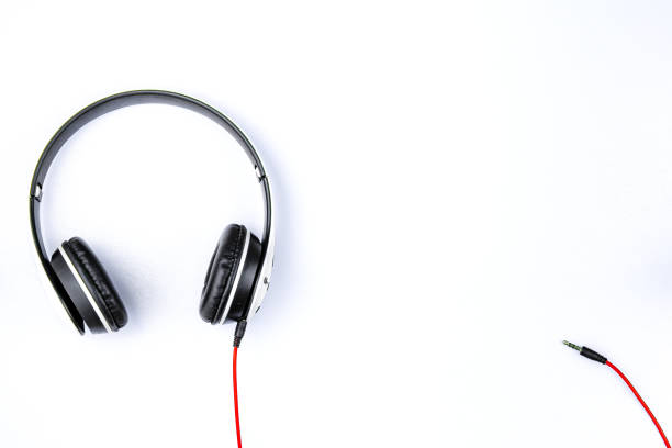 istock top view of headphones on white background 1270990693