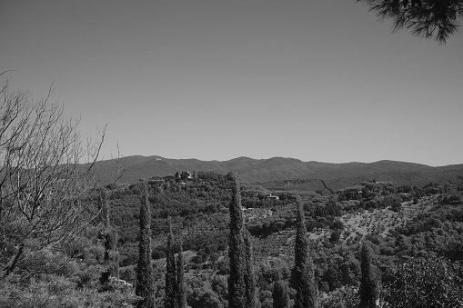 Panorami view of Tuscany land