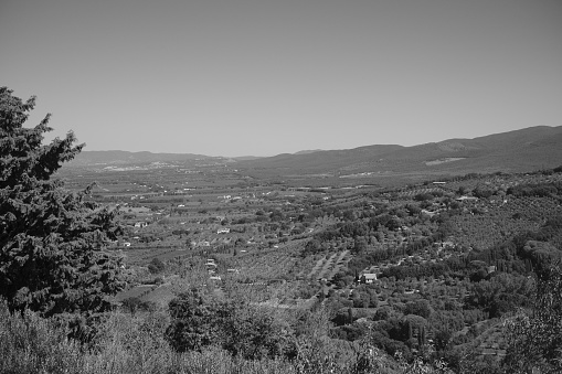 Panorami view of Tuscany land