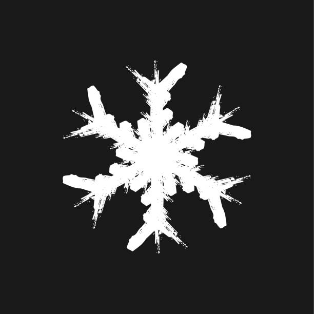 ilustraciones, imágenes clip art, dibujos animados e iconos de stock de copo de nieve grunge isolate - ice grunge winter backgrounds