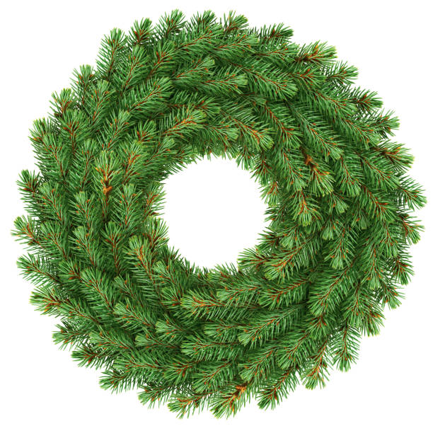istock christmas wreath, isolated on white background 1271007933
