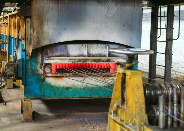 istock Rolled wire production at the metallurgical plant. 1271014746