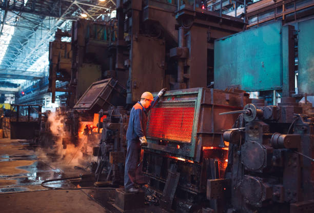 istock Workers in the steel mill. Metallurgical industry. 1271016681