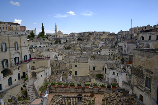 Various panoramas of Matera, Unesco capital of culture for the year 2019
