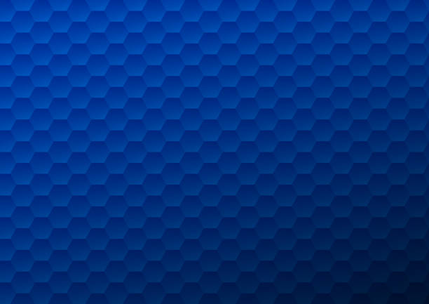 illustrations, cliparts, dessins animés et icônes de fond texturé bleu abstrait - hexagon pattern blue backgrounds