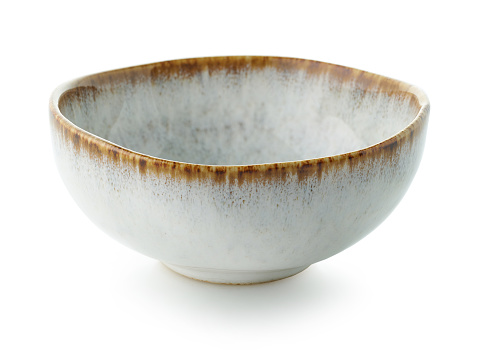 new empty bowl isolated on white background