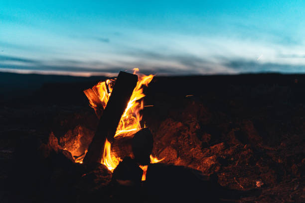 istock Wind is fueling warm summer night campfire in Washington 1271026383