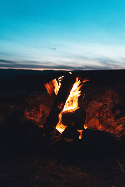 istock Warm summer night campfire in Washington 1271026384
