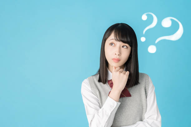 istock Asian school girl having questions. 1271040568