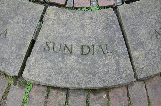 istock grey stone or rock tile saying sundial with bricks 1271041701