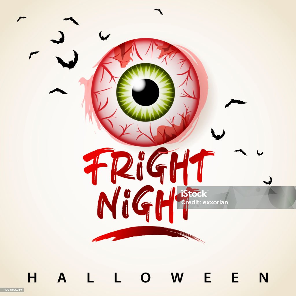 Halloween Fright Night Eye - Royalty-free Sangue arte vetorial