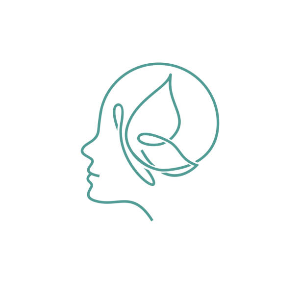 artistic human mind icon editable vector of the artistic human mind icon psyche stock illustrations
