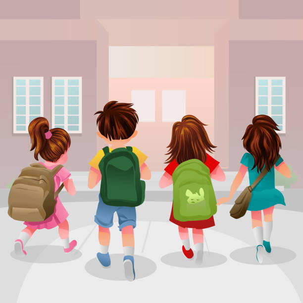 Illustration of Kids Going to School Illustration of Kids Going to School. Very detailed work with beautiful Colors
All Elements are in separate layers, very easy to edit. Contains EPS 10 with high resolution Jpg. school stock illustrations