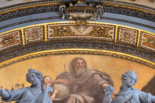 Interior of the church of Santa Maria della Pace in Rome