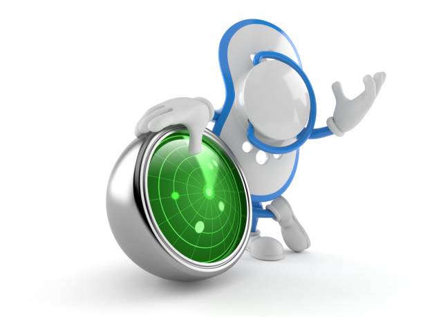 istock Baby dummy character with radar 1271078282
