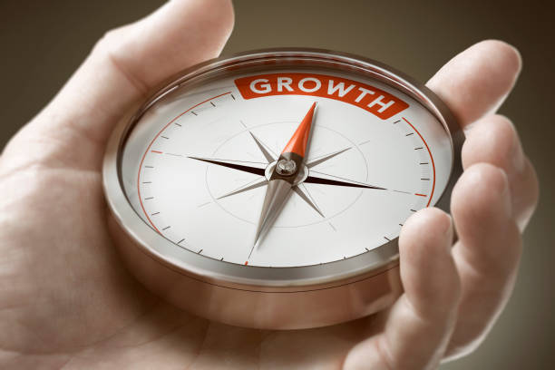Achieving a Growth Mindset in Business. Economics Concept.