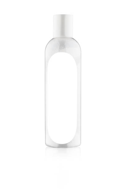 istock Plastic bottle by white powder, without label isolated on white background 1271087380