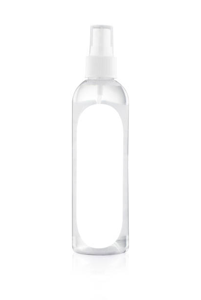 istock Spray bottle with transparent liquid isolated on white background, no label 1271087381