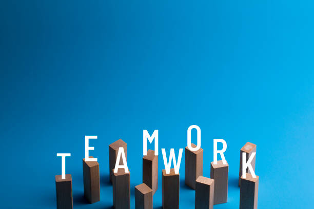istock Conceptual image of vision and new normal teamwork 1271088577